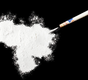 A Powdered Drug, Like Cocaine, In The Shape Of Venezuela
