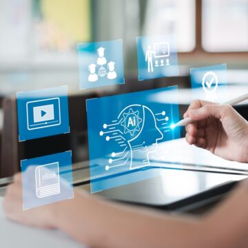 A Person Using A Digital Interface And Tablet For Learning