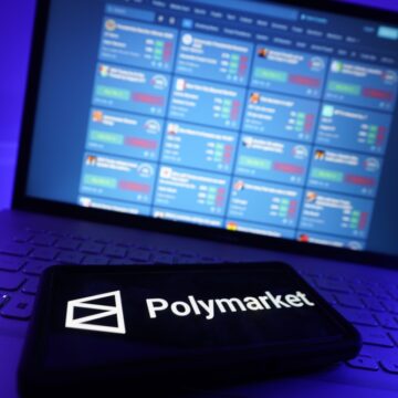 Image Shows The Polymarket Platform On A Laptop, A Crypto-Based Prediction Market. It Allows Users To Place Wagers On The Outcomes Of Real-World Events, Such As Politics And Sports