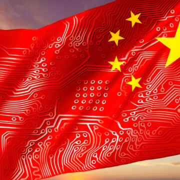 Chinese,Flag,With,Board,In,Front,Of,Dramatic,Sky CHINA’S AI INDUSTRY TARGETS AFRICA