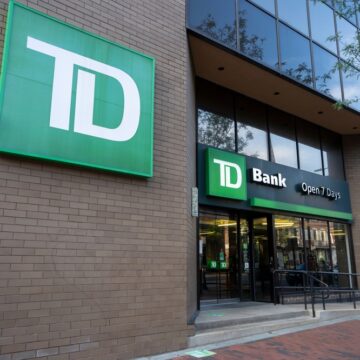 The Front View Of A TD Bank Branch In Philadelphia, Pa. TD Bank Is Headquartered In Toronto, Canada, and Has A Significant Presence In The United States