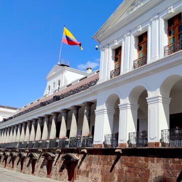 The Carondelet Palace (Palacio de Carondelet), The Seat Of Government And Official Residence Of The President Of Ecuador, Located In Quito