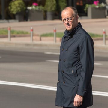 German Chancellor Friedrich Merz At Independence Square In Kyiv, Ukraine, During His Visit On May 10, 2025