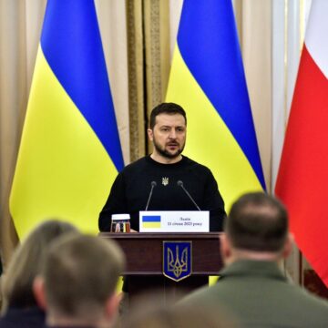 Ukrainian President Volodymyr Zelenskyy At A Press Conference In Lviv, Ukraine
