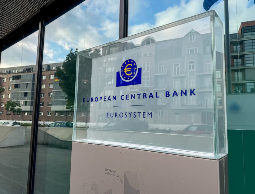 Frankfurt,,Germany,-,July,29,,2024:,Signage,For,The,European ECB HOLDS INTEREST RATE STEADY