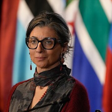 Photo of Francesca Albanese, an Italian legal scholar, United Nations (UN) Special Rapporteur, and international lawyer specializing in human rights and the Middle East.