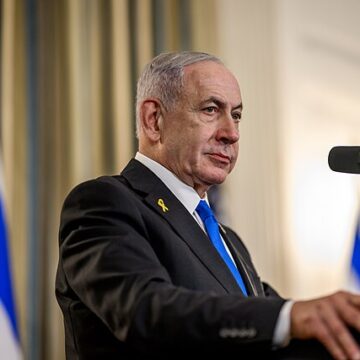 Benjamin Netanyahu, the Prime Minister of Israel, pictured at a joint press conference with U.S. President Donald Trump on September 29, 2025, where they announced a U.S. peace plan for Gaza.
