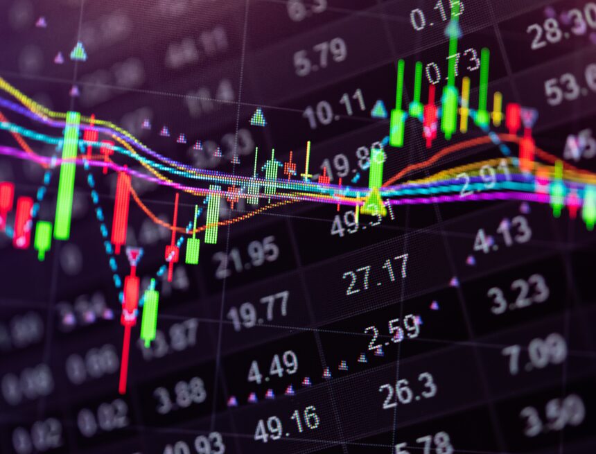 Image of stock charts and various numerical data points related to market performance. Image of stock charts and various numerical data points related to market performance.