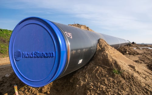 A section of the Nord Stream gas pipeline, the undersea infrastructure connecting Russia and Germany.