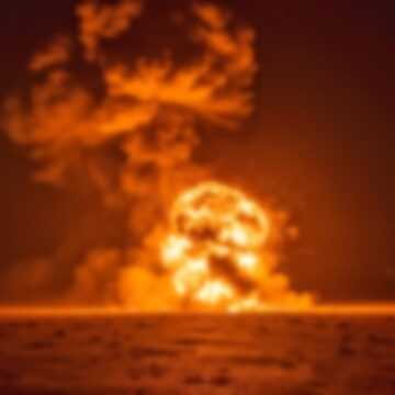 A Blurry Image Captures A Nuclear Explosion, Likely From One Of The Early Atomic Bomb Tests.