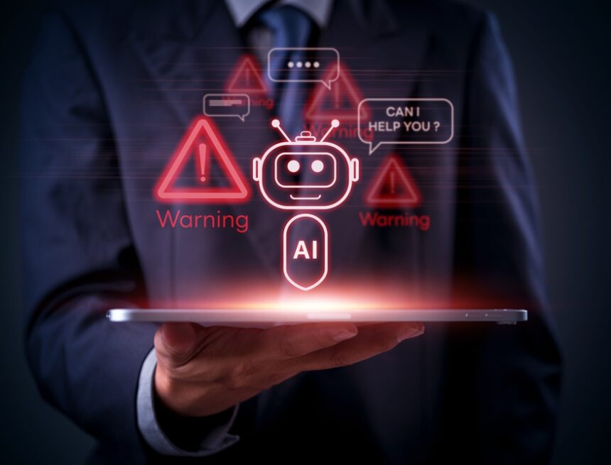 Ai,,Technology,,And,Cybersecurity,Warnings,Displayed,As,Red,Holograms,Above ANTHROPIC CEO WARNS AGAINST AI WHILE HIS COMPANY ADVANCES THE TECH