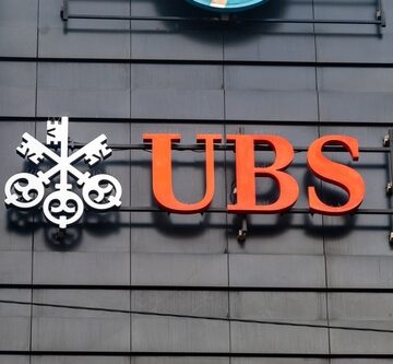 The logo of UBS Group AG, a major Swiss multinational investment bank and financial services company and one of the world's largest wealth managers, with a significant presence in the United States and globally.