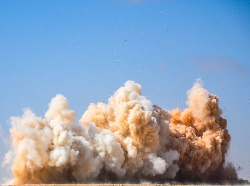 A,Bomb,Blast,In,The,Palestine 2,000 BOMBS WERE DROPPED ON IRAN IN FIRST 30 HOURS OF WAR, IDF SAYS