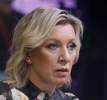 Maria Zakharova, the Director of the Information and Press Department of the Russian Foreign Ministry, in Saint Petersburg, Russia.