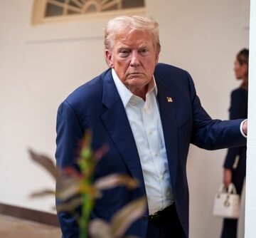 President Trump talks to the press from the White House in Washington, DC President Trump talks to the press from the White House in Washington, DC