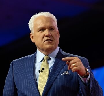 Matt Schlapp, a prominent American conservative activist and central figure in organizing the Conservative Political Action Conference (CPAC), speaking at the 2023 CPAC conference in National Harbor, MD