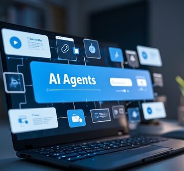 Laptop,Screen,Displays,Ai,Agents,Concept,With,Interconnected,Digital,Icons, A NEW WORKPLACE HEALTH DANGER: AI BRAIN FRY