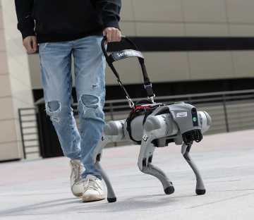 UniTree’s robot seeing-eye dog that speaks to its human companion. Photo: Binghamton University.