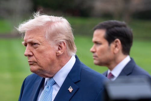 Washington,Dc,,United,States,,March,20,2026:,President,Donald,Trump Marco Rubio accompanying Donald Trump in Washington, DC.