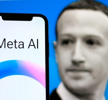 Meta CEO Mark Zuckerberg alongside the Meta AI logo displayed on a smartphone screen. Meta CEO Mark Zuckerberg alongside the Meta AI logo displayed on a smartphone screen.