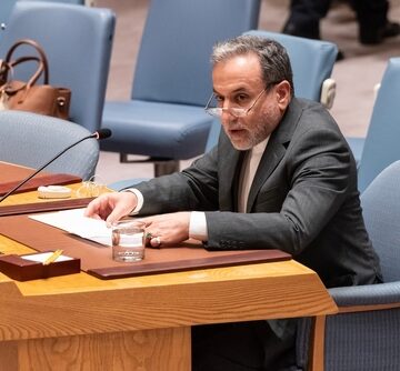Seyed Abbas Araghchi, the Minister of Foreign Affairs of Iran, speaking at a United Nations Security Council meeting. Seyed Abbas Araghchi, the Minister of Foreign Affairs of Iran, speaking at a United Nations Security Council meeting.