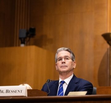 January,16,,2025,-,Washington,Dc:,The,Senate,Finance,Committee Scott Bessent, during his Senate Finance Committee confirmation hearing for Treasury Secretary in January 2025.