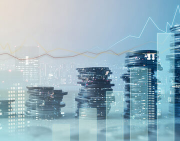 Double,Exposure,Of,Graph,And,Rows,Of,Coins,For,Finance FIRST-QUARTER GROWTH ESTIMATE REVISED DOWNWARD
