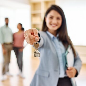 Young,Black,Couple,Receiving,Keys,Of,New,Apartment,From,Their SALES OF U.S. NEWLY BUILT HOMES FELL IN APRIL