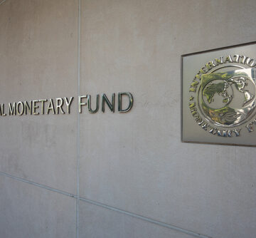 The entrance sign to the International Monetary Fund (IMF) headquarters located in Washington, D.C. The entrance sign to the International Monetary Fund (IMF) headquarters located in Washington, D.C.