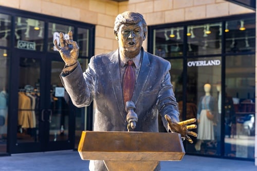 Rapid,City,,Sd,,Usa,-,May,21,,2026:,Bronze,Statue THE EMPIRE IS CARVING IDOLS WHILE AMERICA BURNS