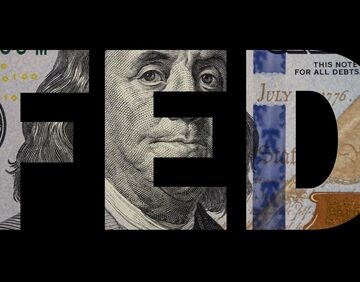 The word "FED" superimposed over a United States $100 bill, which prominently displays a portrait of Benjamin Franklin. The word "FED" superimposed over a United States $100 bill, which prominently displays a portrait of Benjamin Franklin.