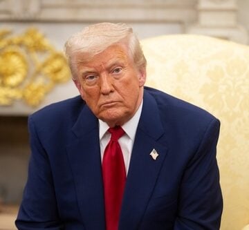 Donald Trump, the 45th and 47th President of the United States, sitting in the Oval office. Donald Trump, the 45th and 47th President of the United States, sitting in the Oval office.