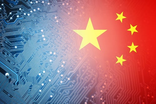 China,Technology,Concept,Background,With,National,Flag.,Chinese,Digital,Network CHINA PURSUES DIAMOND-BASED COMPUTER CHIPS