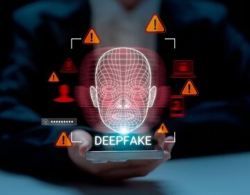Warning,Concept,Of,Deepfake,Technology,And,Facial,Recognition,Misuse,,Showing COMPUTER CHIP CAN AUTHENTICATE DEEPFAKES