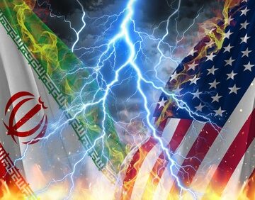 Iran,Usa,Conflict,-,Iranian,And,American,Flags,With,Lightning IRAN ENGAGED IN FULL-SCALE WAR WITH U.S., PRESIDENT SAYS