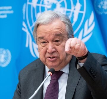 Secretary-general,Antonio,Guterres,Speaks,During,Press,Briefing,On,His,Priorities ALL TALK, NO ACTION: UN HEAD IS ‘DEEPLY ALARMED’ OVER EXPANSION OF ILLEGAL WEST BANK SETTLEMENTS