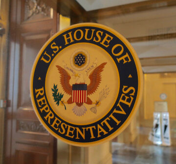 The seal to the United States House of Representatives which is currently in its 119th session.