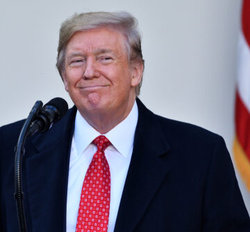 Washington,,Dc,-,November,26,,2019:,President,Donald,Trump,Smiles TRUMP SEES PERSONAL INCOME JUMP TO $2.2B IN 2025: REPORT