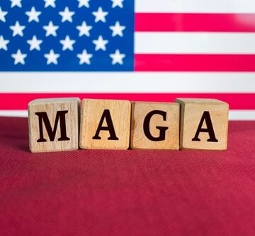 Maga,Letter,Text,Or,Make,America,Great,Again,On,Wooden MAGA STAR LOOMER MEETS WITH ZELENSKY TO TRY AND GET TRUMP’S BASE TO SUPPORT WAR WITH RUSSIA
