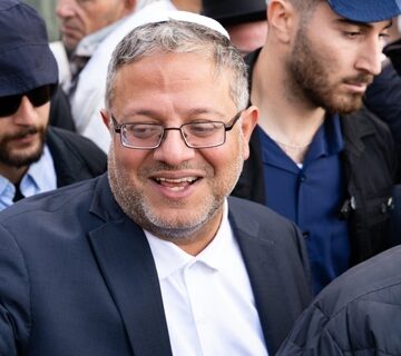 Israeli politician and National Security Minister Itamar Ben-Gvir in Jerusalem, Israel.
