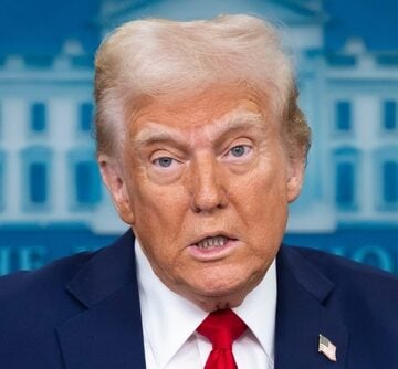 Donald Trump, speaking at a White House press briefing in Washington, D.C. Donald Trump, speaking at a White House press briefing in Washington, D.C.