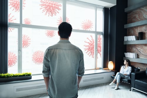 Coronavirus,Quarantine,Concept.,Young,Couple,Looking,And,Scared,About,Covid COVID WAR CASUALTY: GEN Z WOULD RATHER STAY HOME THAN HAVE FUN WITH FRIENDS