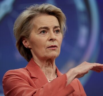 Press,Conference,By,European,Commission,President,Ursula,Von,Der,Leyen VON DER LEYEN RAMPING UP UKRAINE WAR