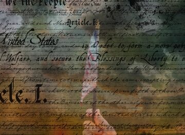 American,Flag,Waving,Over,Us,Constitution,Text,,Symbolizing,Freedom,And WHEN WAR COMES HOME: A CONSTITUTIONAL WARNING