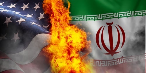 American,And,Iranian,Flags,Covered,In,Smoke,And,Fire.,The IRAN’S FORMER TOP DIPLOMAT ISSUES WW III WARNING IF U.S. USES NUKES
