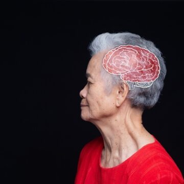 Side,Profile,Of,An,Elderly,Woman,With,A,Brain,Illustration YOUR AGING BRAIN MAY BE SWAPPING MEMORIES FOR MEANING