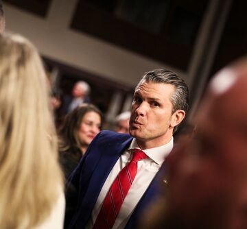 U.S. Secretary of Defense Pete Hegseth during his confirmation hearings before the Senate Armed Services Committee on Capitol Hill in January 2025.