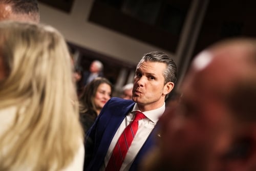 U.S. Secretary of Defense Pete Hegseth during his confirmation hearings before the Senate Armed Services Committee on Capitol Hill in January 2025. U.S. Secretary of Defense Pete Hegseth during his confirmation hearings before the Senate Armed Services Committee on Capitol Hill in January 2025.