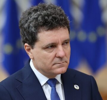 Romania's,President,Nicusor,Dan,Arrives,For,A,Eu,Summit,,At FALSE FLAG? ROMANIA BLAMES RUSSIA FOR ATTACK ON COMMERCIAL SHIP IN THE BLACK SEA