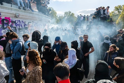 Paris,,France,,Europe,,October,08,2026,,High,School,Student,Protest GEN Z PROTESTS: FRANCE EXPERIENCES ‘WORST RIOTS IN DECADES